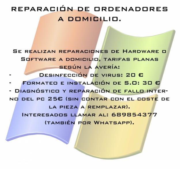 Reparación de ordenadores a domicilio