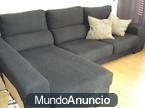 Sofa chese Long negro casi nuevo