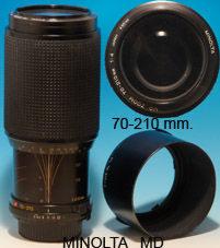 Zoom Minolta 70-210 mm analogico