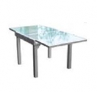 mesa aluminio extensible, de 90x90 a 180 cm - mejor precio | unprecio.es