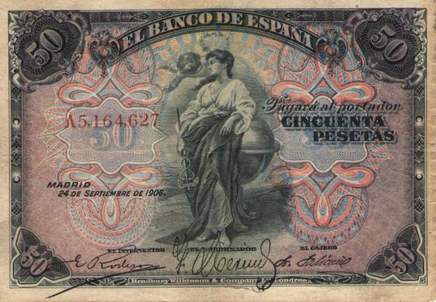 Venta de Billetes Españoles Antiguos 1906 al 1954