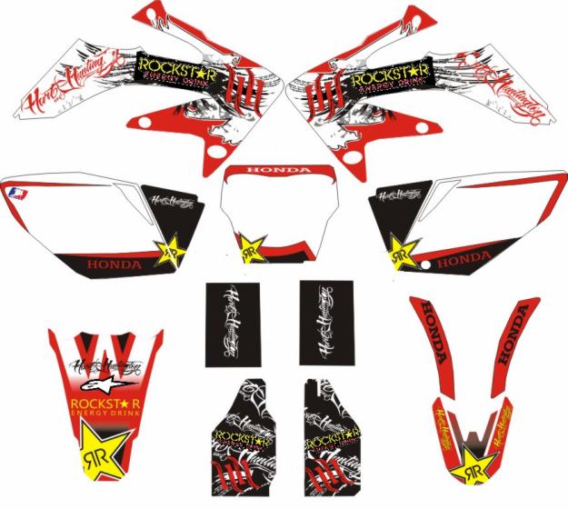 kit de pegatinas monster red bull rock star