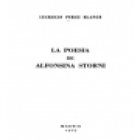 La poesía de Alfonsina Storni. --- Villena Artes Gráficas, 1975, Madrid. - mejor precio | unprecio.es