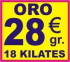COMPRO ORO - PAGO 28,00 EUROS GRAMO JOYAS ORO 18 KILATES. - mejor precio | unprecio.es