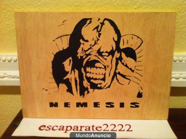 Resident evil, nemesis, cuadro de madera