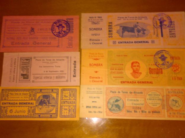 ENTRADAS DE TOROS ANTIGUAS