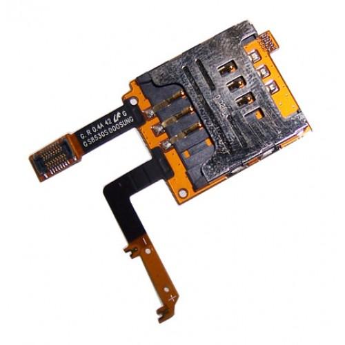 Modulo Lector, Cafle Flex Con Conector De Tarjeta Sim Para Samsung S8530 Wave II