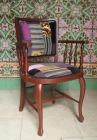 * 80 € - sillon apoyabrazos /chocolate y patchwork - mejor precio | unprecio.es