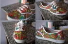 Zapatillas pintadas a mano de un aire psicodelico - mejor precio | unprecio.es