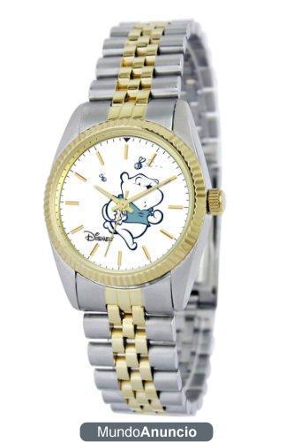 Disney Winnie 0803C007D105S775 - Reloj de caballero de cuarzo, correa de acero inoxidable color plata