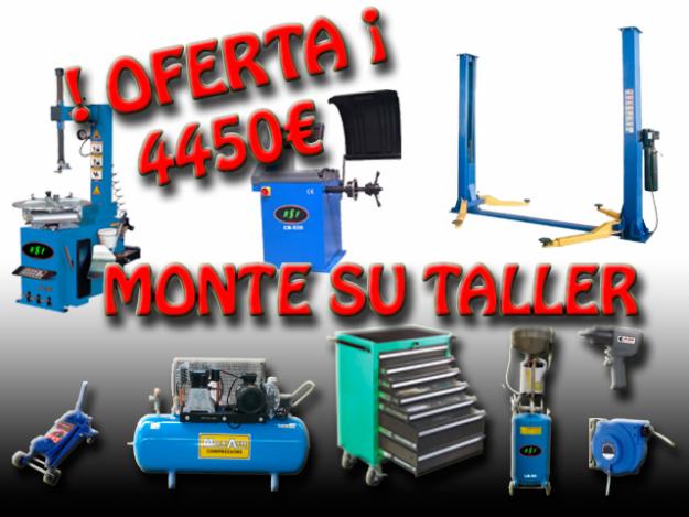 ELEVADOR 2 COLUMNAS +  DESMONTADORA + COMPRESOR +……