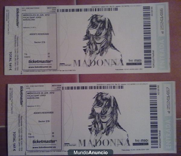 ENTRADAS MADONNA 20/06