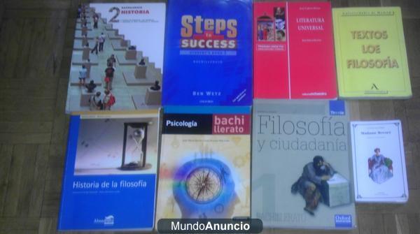 Vendo libros de 1º y 2º de Bachillerato