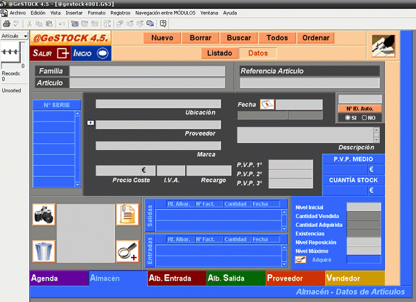 Software o Programa de Gestión de Inventario Logística y Almacén @GeSTOCK