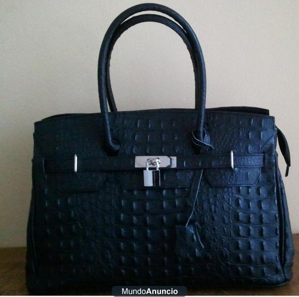 bolso tipo HERMES birkin crocodile PIEL NATURAL 100%