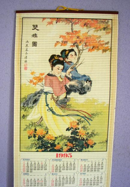 Lote de 6 calendarios chinos de pared