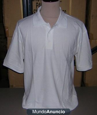 Polo hombre manga corta blanco