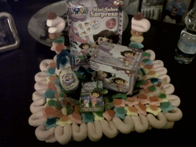 chuches chucherias tarta  TEMATICA golosinas para regalos DORA