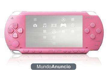 psp rosa + funda + 4 juegos