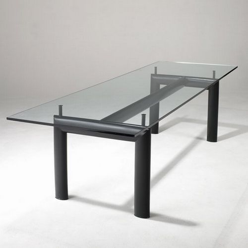 MESA LECOR- GL.225, ARMAZON NEGRO, CRISTAL TEMPLADO