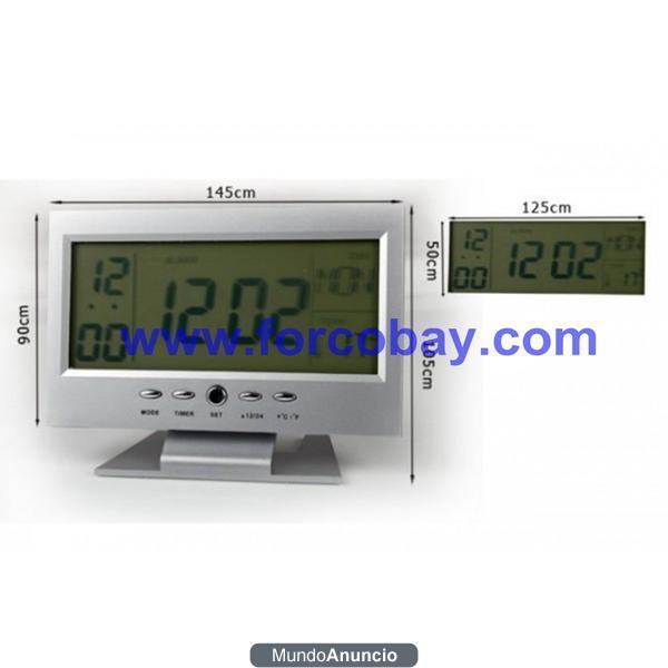 RELOJ DESPERTADOR LCD CONTROL DE VOZ