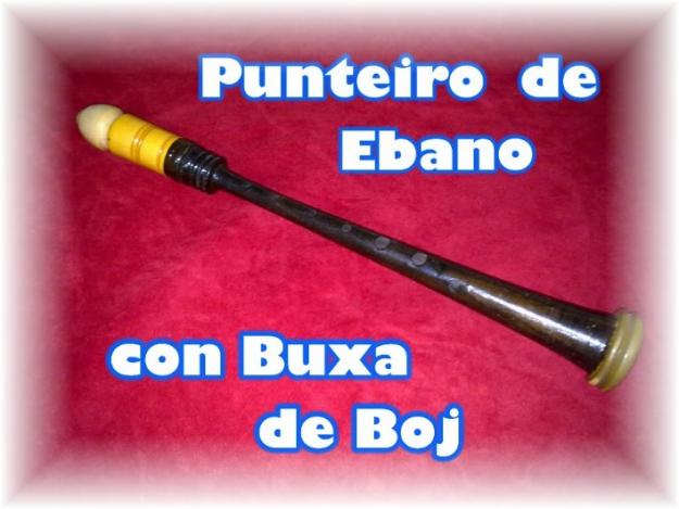 Vendo puntero antiguo de ebano en si bemol con buja para gaita