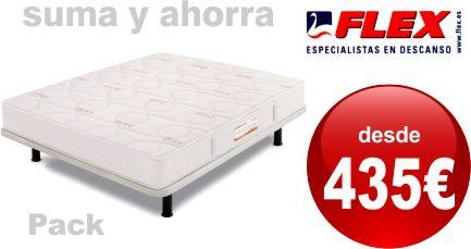 PACK OFERTA COLCHONES EOLIA VISCO + TAPIFLEX DE FLEX