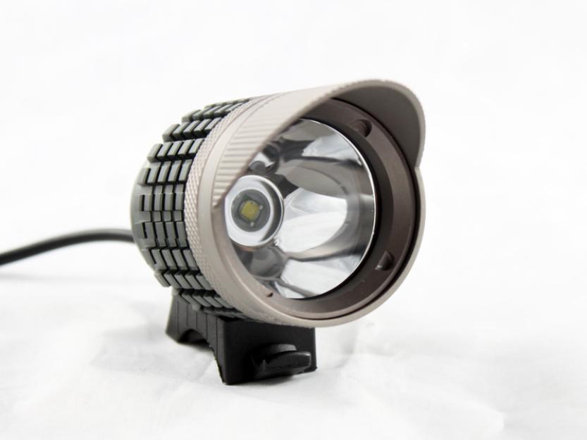 Linterna led xml-t6 1800 lumen con visera y frontal