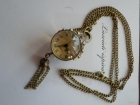 Colgante Collar Reloj Retro Vintage Antiguo Dorado En Caja - mejor precio | unprecio.es