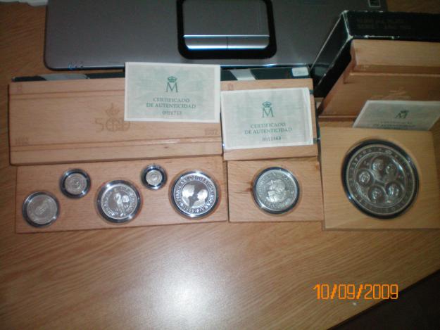V Centenario. SERIE I- PLATA (7 monedas) AÑO 1989