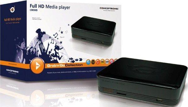 Conceptronic CM3HD FULL HD Media Player, 3.5/2.5 hdd, 1080p, HDMI.SIn Disco DUro
