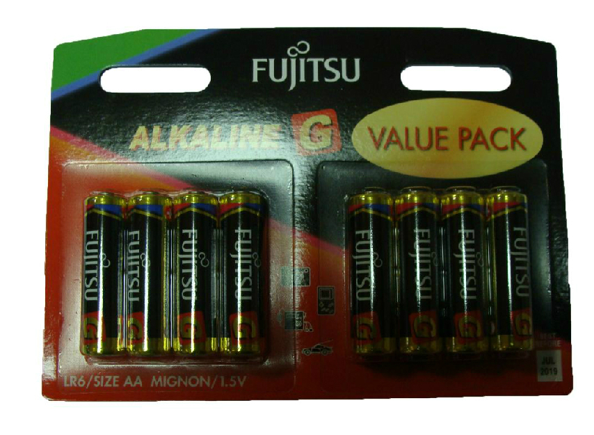 Pila alcalina fujitsu pack de 8