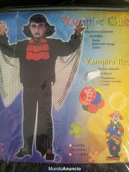 Disfraz de vampiro de niño/a de 7 a 10 años