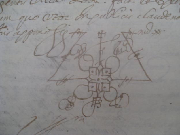 manuscrito  año 1614 - (400 años) de historiador,  ó  coleccionista.