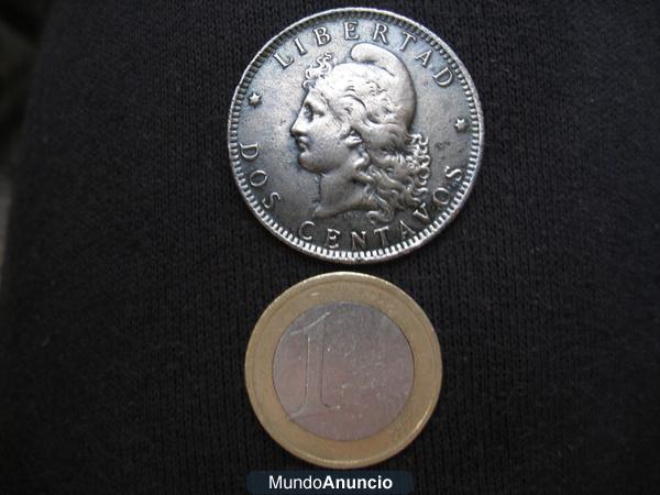 moneda grande,2 centavos, 1891,muy buen dibujo.