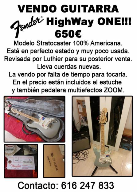 Guitarra FENDER HYGHWAY ONE 650€