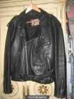 Cazadora de cuero negro rocker/motero - mejor precio | unprecio.es