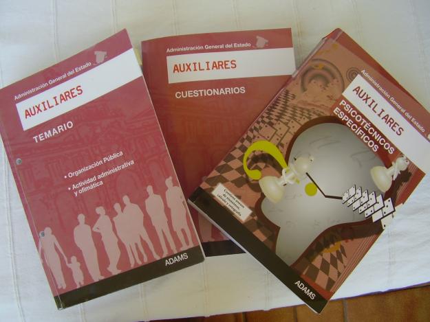 Temario Auxiliares  Administración General del Estado. Lote de 3 Libros.