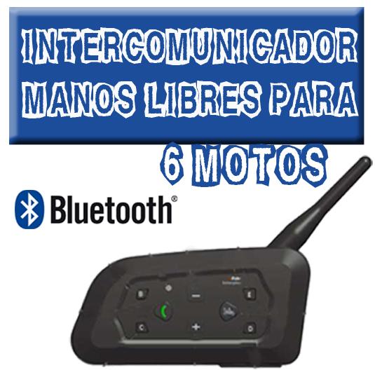 Manos libres moto intercomunicador 6 motos