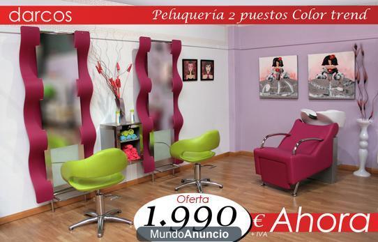Muebles para peluqueria 2 puestos 1.990€