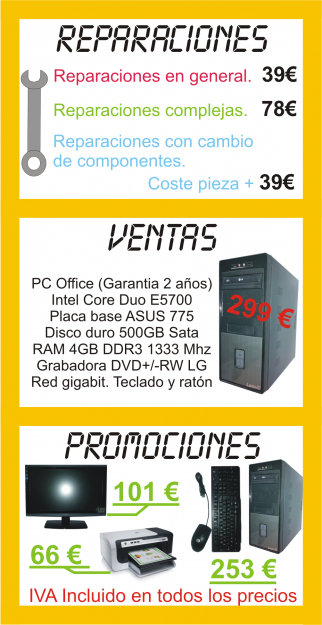 ESTRENA TORRE, TECLADO Y RATÓN POR TAN SÓLO 299€ IVA INCLUIDO