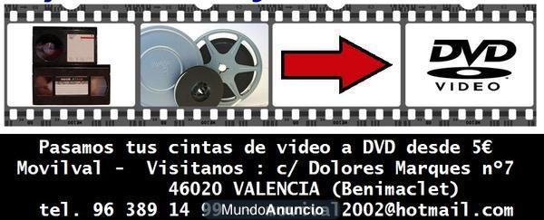 -.Pasamos tus cintas de VHS Hi8 Beta VIdeo8 MiniDV a DVD
