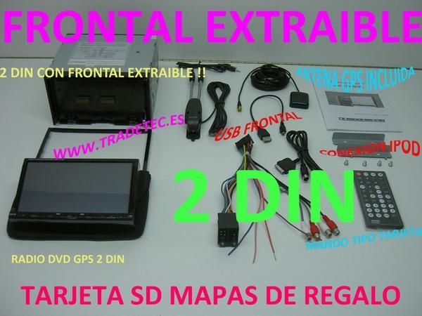 RADIO DVD GPS 2 DIN CON FRONTAL EXTRAIBLE