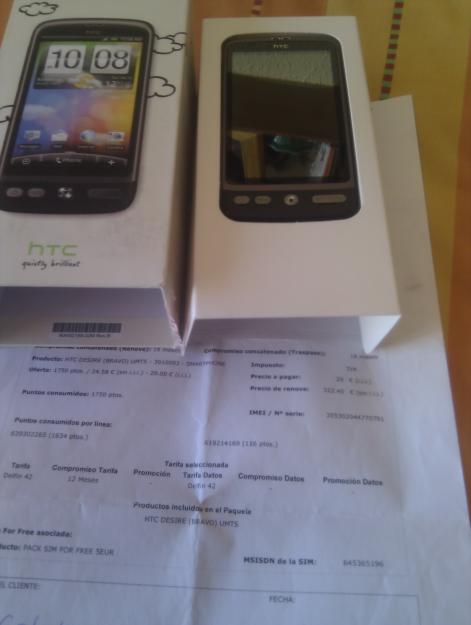 HTC Desire Nuevo y Libre (con factura y garantía) + 4Gb
