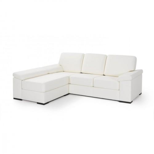 Sofá chaise longue blanco en muy buen estado