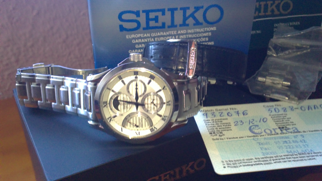 Vedo relog seiko premier fase lunar