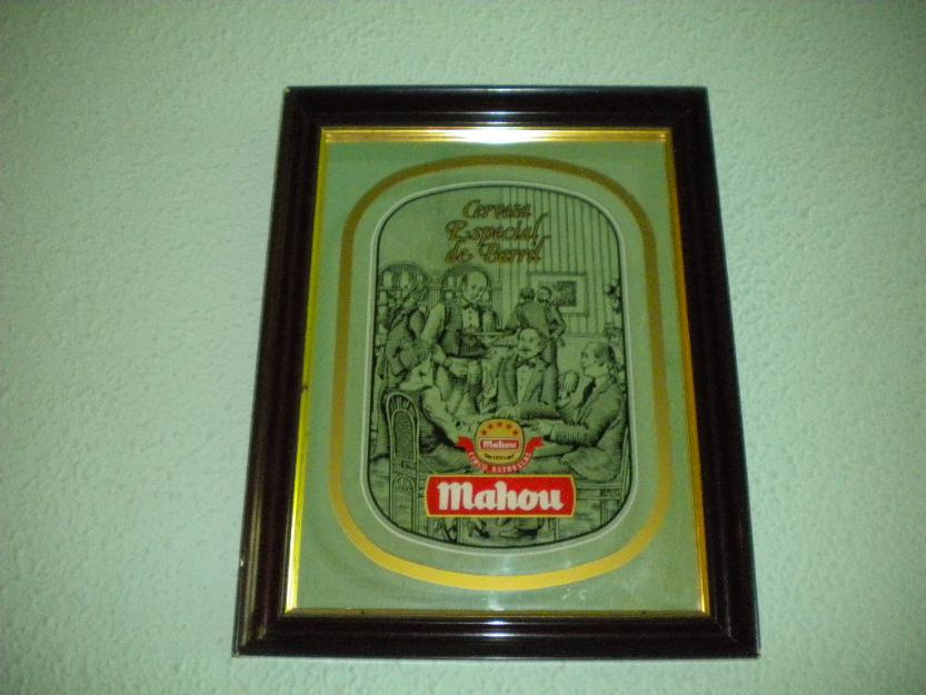 Cuadro espejo cerveza MAHOU especial de barril