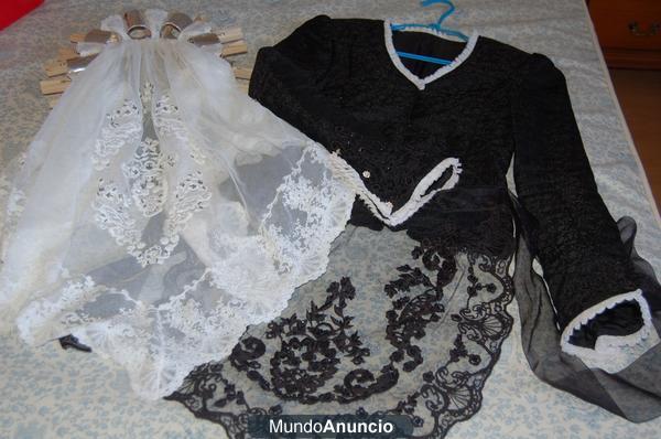 MANTILLA , DELANTAL Y CORPIÑO ALICANTINA