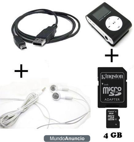 mini mp3 4gb pantalla oled