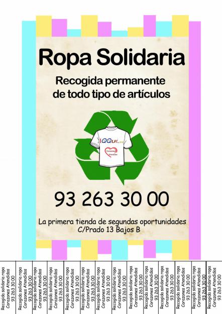 RECOGIDA SOLIDARIA  CAMPRA, DONACIÓN, VENTA    ONG